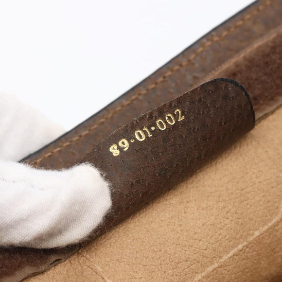 GUCCI GG Supreme Web Sherry Line Clutch Bag PVC Beige Red 89 01 002 Auth BA7255