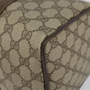 GUCCI GG Supreme Web Sherry Line Boston Bag PVC Beige Gold 39 02 007 Auth BA7256-10