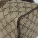 GUCCI GG Supreme Web Sherry Line Boston Bag PVC Beige Gold 39 02 007 Auth BA7256-12