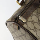 GUCCI GG Supreme Web Sherry Line Boston Bag PVC Beige Gold 39 02 007 Auth BA7256-15