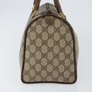 GUCCI GG Supreme Web Sherry Line Boston Bag PVC Beige Gold 39 02 007 Auth BA7256-4