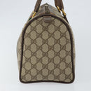 GUCCI GG Supreme Web Sherry Line Boston Bag PVC Beige Gold 39 02 007 Auth BA7256-5