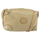 GUCCI Shoulder Bag Leather Beige Gold 67 01 5294 Auth BA7259-1