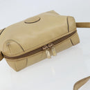 GUCCI Shoulder Bag Leather Beige Gold 67 01 5294 Auth BA7259-6