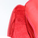 GUCCI Shoulder Bag Leather Red Gold 007 58 0074 Auth BA7260-20