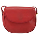 GUCCI Shoulder Bag Leather Red Gold 007 58 0074 Auth BA7260-13