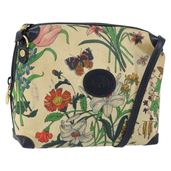 GUCCI Shoulder Bag Canvas Beige Gold 007 115 1093 Auth BA7261