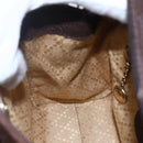 GUCCI Bamboo Hand Bag Suede 2way Brown Gold 007 1793 0238 Auth BA7262-21