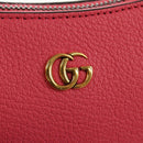 GUCCI GG Marmont Hand Bag Leather Pink Gold 739076 Auth BA7266M-21