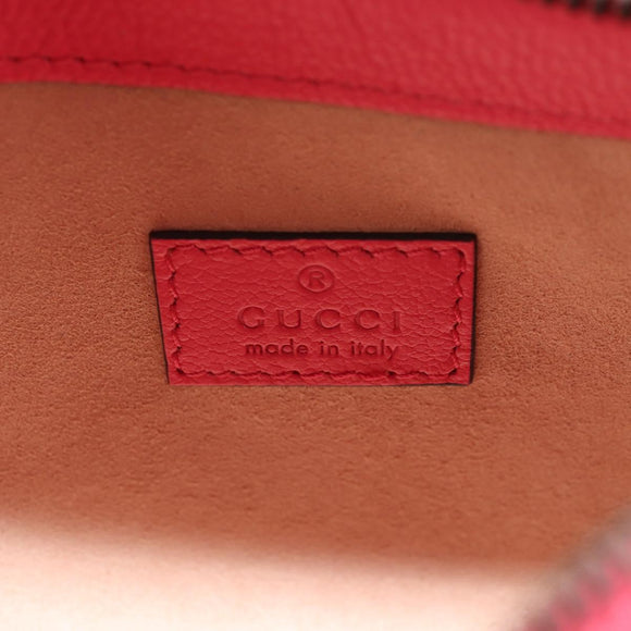 GUCCI GG Marmont Hand Bag Leather Pink Gold 739076 Auth BA7266M