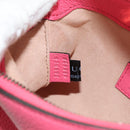 GUCCI GG Marmont Hand Bag Leather Pink Gold 739076 Auth BA7266M-11