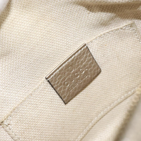 GUCCI Chain Shoulder Bag Leather Gold 353965 Auth BA7267