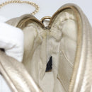 GUCCI Chain Shoulder Bag Leather Gold 353965 Auth BA7267-19