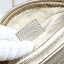 GUCCI Chain Shoulder Bag Leather Gold 353965 Auth BA7267-12