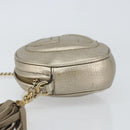 GUCCI Chain Shoulder Bag Leather Gold 353965 Auth BA7267-4