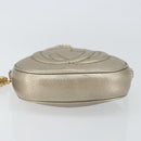 GUCCI Chain Shoulder Bag Leather Gold 353965 Auth BA7267-5