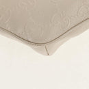 GUCCI GG Emboss Body Bag White Silver 645093 Auth BA7268M-20