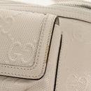 GUCCI GG Emboss Body Bag White Silver 645093 Auth BA7268M-9