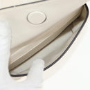 GUCCI GG Emboss Body Bag White Silver 645093 Auth BA7268M-22