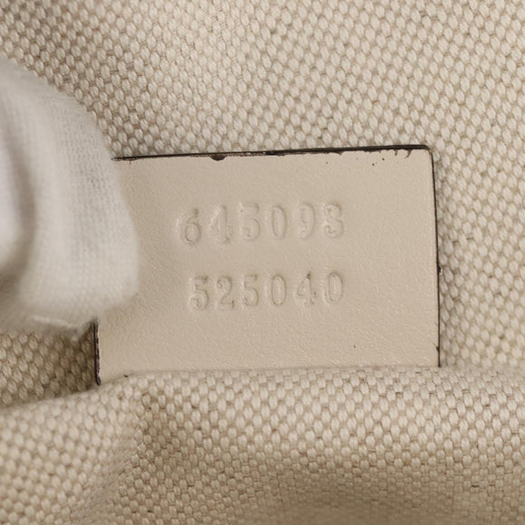 GUCCI GG Emboss Body Bag White Silver 645093 Auth BA7268M