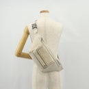 GUCCI GG Emboss Body Bag White Silver 645093 Auth BA7268M-27