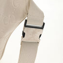 GUCCI GG Emboss Body Bag White Silver 645093 Auth BA7268M-8