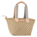 GUCCI GG Canvas Tote Bag Beige Gold 131230 Auth BA7274-1