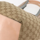 GUCCI GG Canvas Tote Bag Beige Gold 131230 Auth BA7274-15