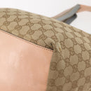 GUCCI GG Canvas Tote Bag Beige Gold 131230 Auth BA7274-17