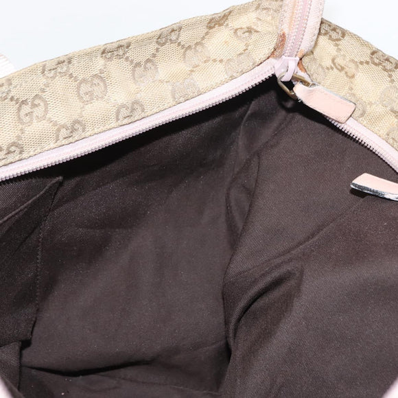 GUCCI GG Canvas Tote Bag Beige Gold 131230 Auth BA7274