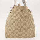 GUCCI GG Canvas Tote Bag Beige Gold 131230 Auth BA7274-3