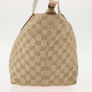 GUCCI GG Canvas Tote Bag Beige Gold 131230 Auth BA7274-4