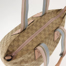 GUCCI GG Canvas Tote Bag Beige Gold 131230 Auth BA7274-6