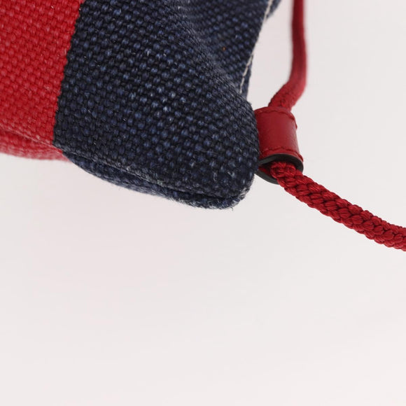 GUCCI Backpack Canvas Blue Red 473872 Auth BA7277