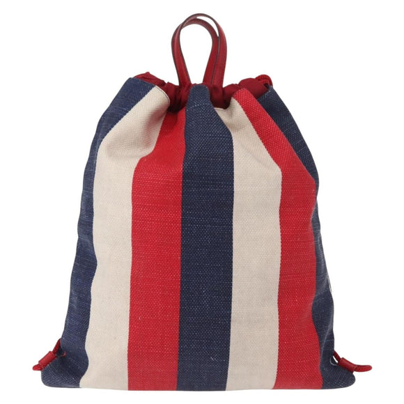 GUCCI Backpack Canvas Blue Red 473872 Auth BA7277