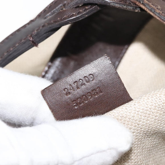 GUCCI Tote Bag Canvas Beige Gold 247209 Auth BA7278