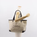 GUCCI Tote Bag Canvas Beige Gold 247209 Auth BA7278-23
