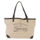 GUCCI Tote Bag Canvas Beige Gold 247209 Auth BA7278-13