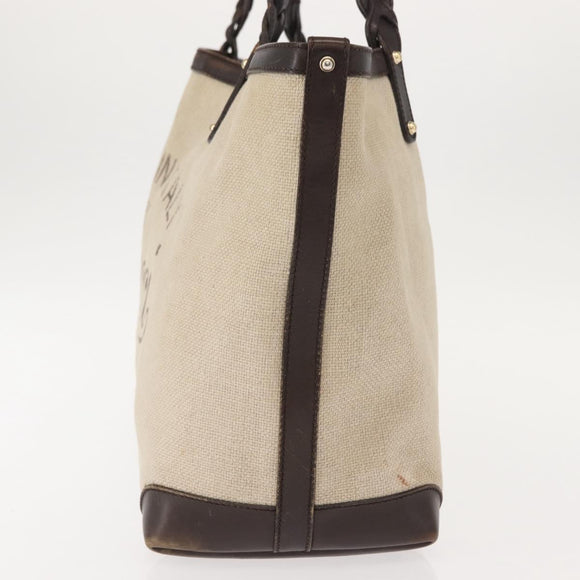 GUCCI Tote Bag Canvas Beige Gold 247209 Auth BA7278