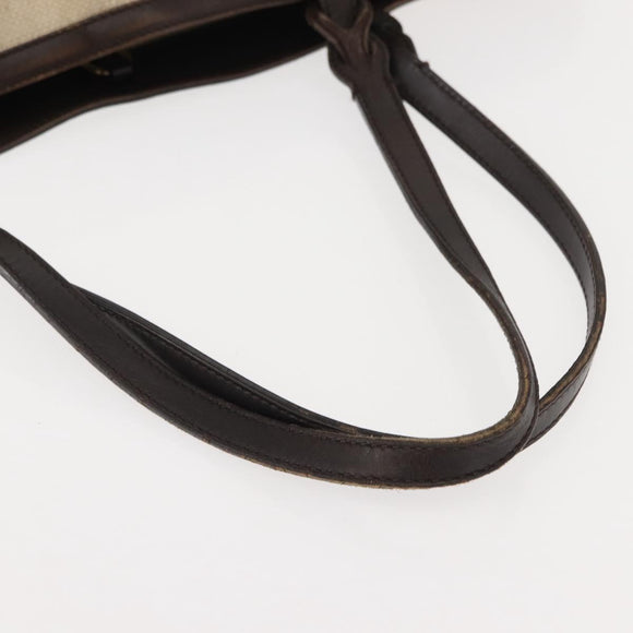 GUCCI Tote Bag Canvas Beige Gold 247209 Auth BA7278