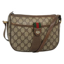 GUCCI GG Supreme Web Sherry Line Bag PVC Beige Gold 89 02 032 Auth BA728-1