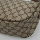 GUCCI GG Supreme Web Sherry Line Bag PVC Beige Gold 89 02 032 Auth BA728-16