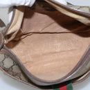 GUCCI GG Supreme Web Sherry Line Bag PVC Beige Gold 89 02 032 Auth BA728-10