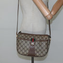 GUCCI GG Supreme Web Sherry Line Bag PVC Beige Gold 89 02 032 Auth BA728-23
