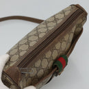 GUCCI GG Supreme Web Sherry Line Bag PVC Beige Gold 89 02 032 Auth BA728-6