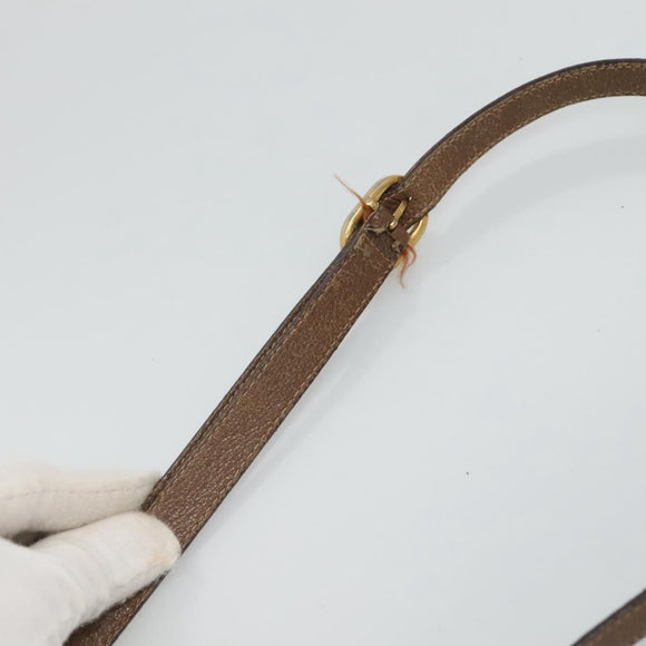 GUCCI GG Supreme Web Sherry Line Bag PVC Beige Gold 89 02 032 Auth BA728