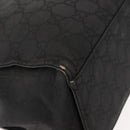 GUCCI Bamboo GG Canvas Hand Bag Black Silver 002 1010 3754 Auth BA7280-9