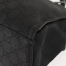 GUCCI Bamboo GG Canvas Hand Bag Black Silver 002 1010 3754 Auth BA7280-14