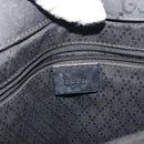 GUCCI Bamboo GG Canvas Hand Bag Black Silver 002 1010 3754 Auth BA7280-17
