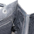 GUCCI Bamboo GG Canvas Hand Bag Black Silver 002 1010 3754 Auth BA7280-18